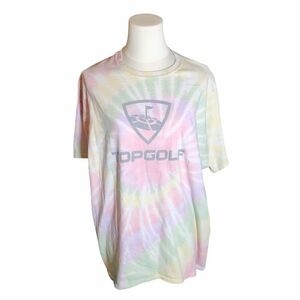 Top Golf Pastel Rainbow Tie Dye Tee Size Extra Large